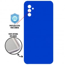 Capa para Samsung Galaxy M52 5G - Case Silicone Cover Protector Azul
